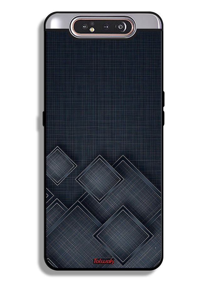 Tolwak Samsung Galaxy A80 Protective Case Cover Squares Pattern On Cloth - Image 1