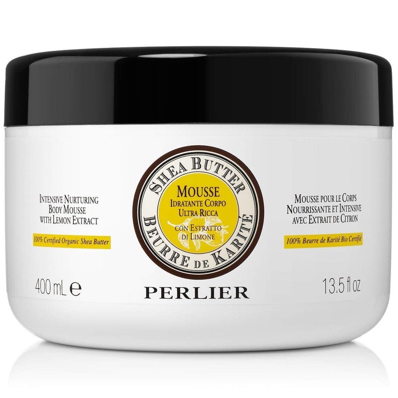 Perlier Intensive Nurturing Shea Butter Body Mousse with Lemon 135 fl oz