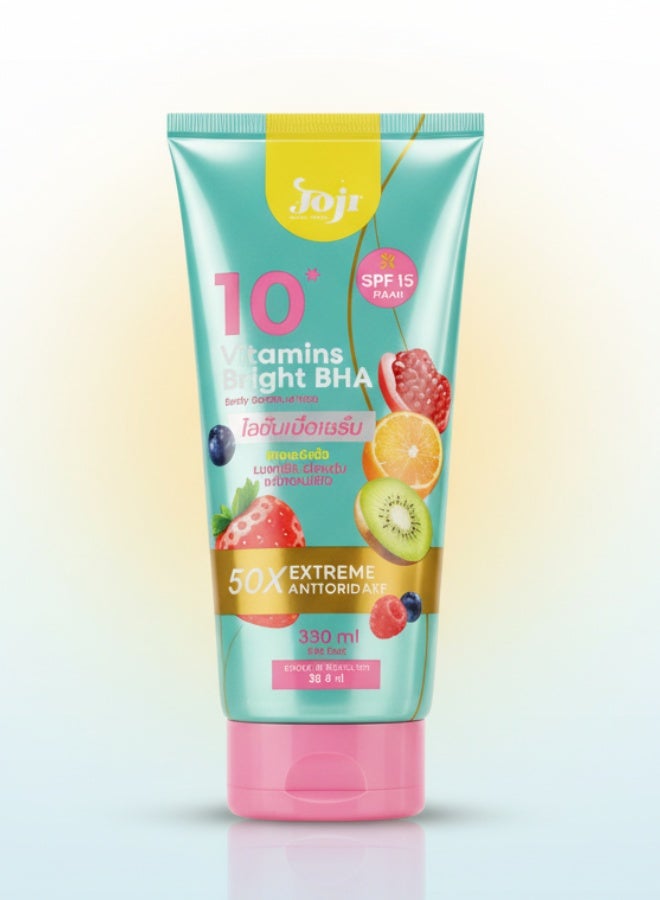 جوجي لوشن سيروم للجسم 10 فيتامينات برايت بي إتش إيه 330 مل لتفتيح وترطيب البشرة وتوحيد اللون لبشرة ناعمة ومشرقة - Image 1