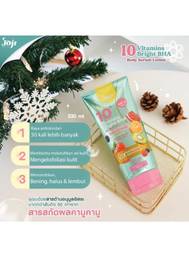 جوجي لوشن سيروم للجسم 10 فيتامينات برايت بي إتش إيه 330 مل لتفتيح وترطيب البشرة وتوحيد اللون لبشرة ناعمة ومشرقة - Image 2