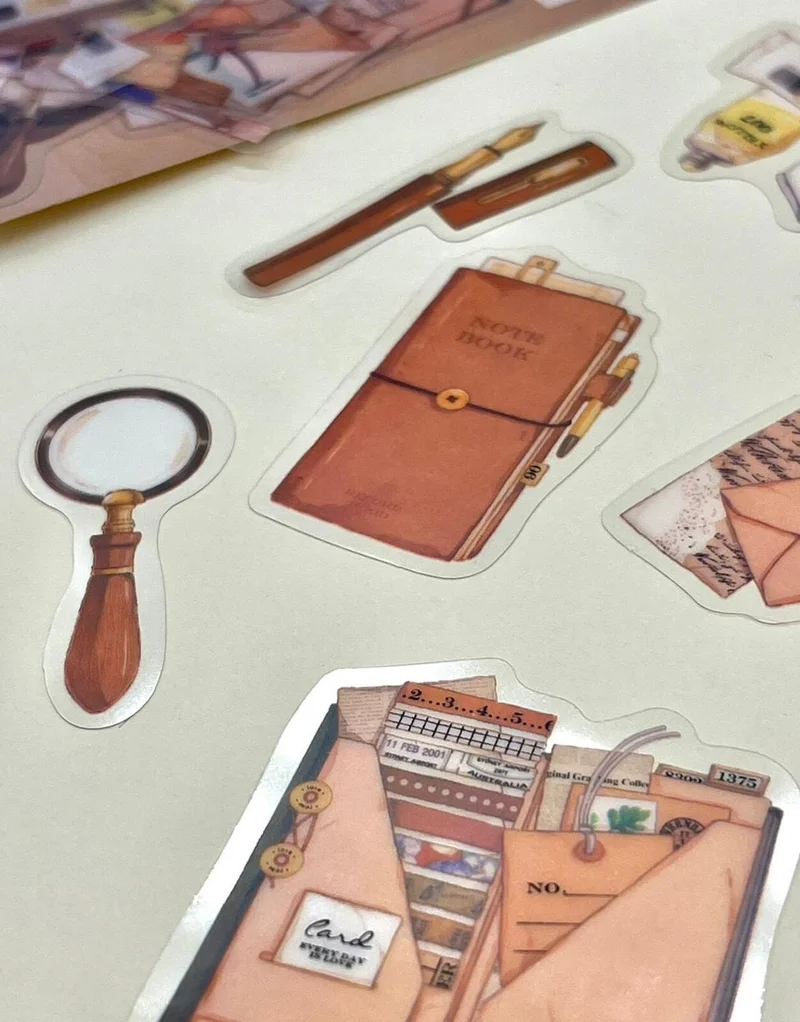 Kağıt Gemi Dükkan Paper Ship Shop Artist Supplies Retro Transparent Sticker - Scrapbook - Notebook - Bullet Journal - Stickers