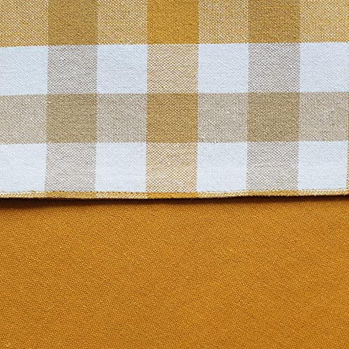 Airwill Cotton Lanfrancki Yellow Designed Checked Pattern Table Runner Length 152cm (Yellow, Pack of 1) - Image 4