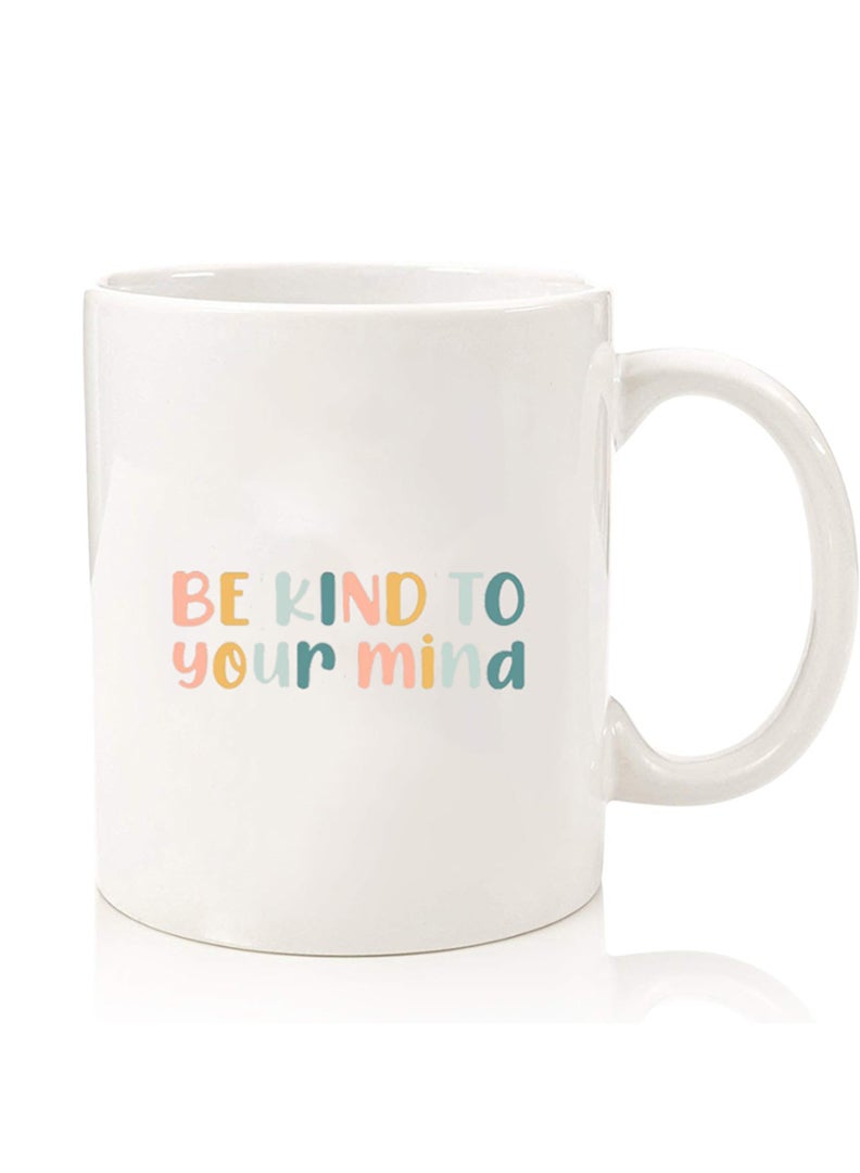 Theodor Premium Quality Two Sided Printed Coffee Mug Tea Cup For Home Office, Kids Men Women Be kind - Image 1