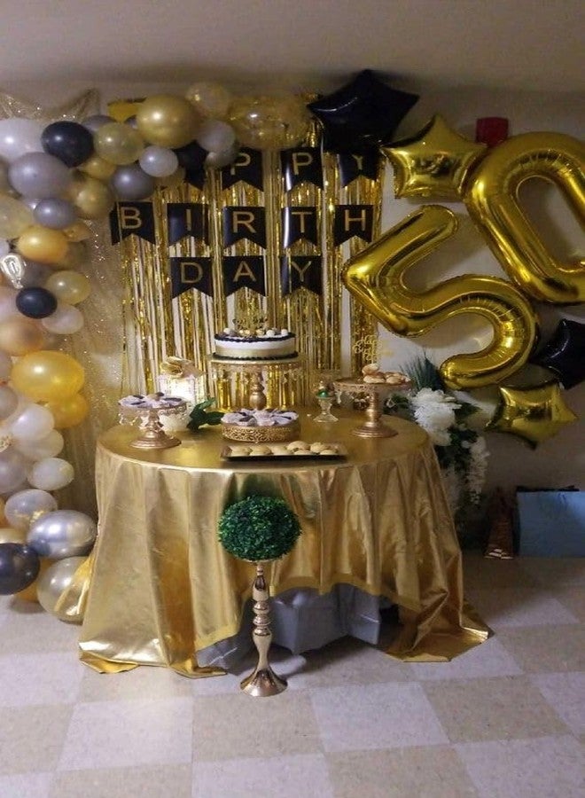 IWERP Gold Number 50 Balloon 40 inch, 50 Number Balloon, 50th Gold Birthday Decorations, 50 Year Old Women Men Golden Party Supplies - Image 4