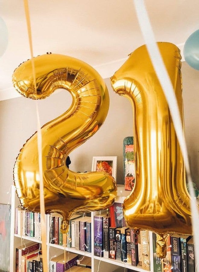 IWERP Gold Number 50 Balloon 40 inch, 50 Number Balloon, 50th Gold Birthday Decorations, 50 Year Old Women Men Golden Party Supplies - Image 3