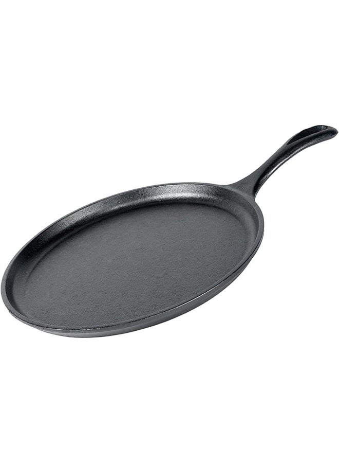 Cast Iron Griddle/Tawa Pan - Naturally Non-Stick - Pre-seasoned Low Walls Griddle Cast Iron Cookware for Pancakes, Pizzas, and Quesadillas, Black Dosa Tawa, W 27.0 x H 3.8 x L 40.3 cm - Image 1