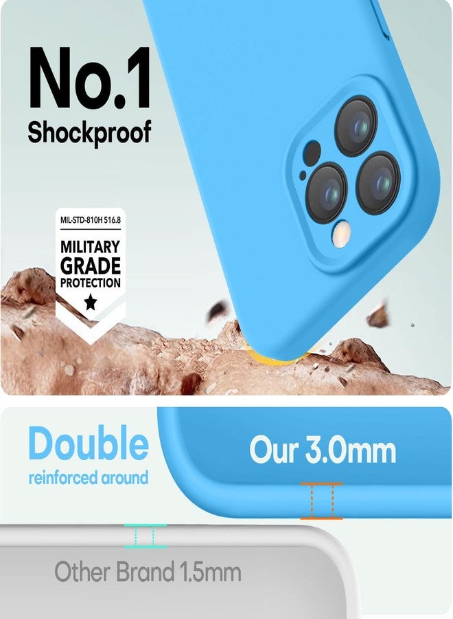 LOVE 3000 Designed for iPhone 15 Pro Max Case, Premium Silicone with [Soft Anti-Scratch Microfiber Lining] Shockproof Protective Phone Case for Men Women Girls 6.7", Blue - Image 4