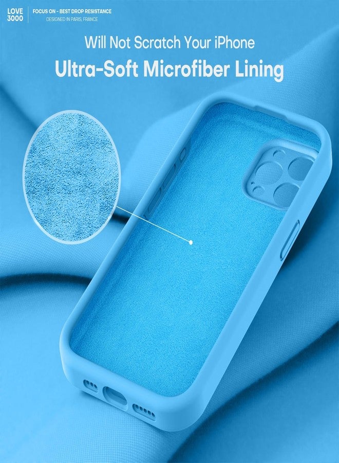 LOVE 3000 Designed for iPhone 15 Pro Max Case, Premium Silicone with [Soft Anti-Scratch Microfiber Lining] Shockproof Protective Phone Case for Men Women Girls 6.7", Blue - Image 5