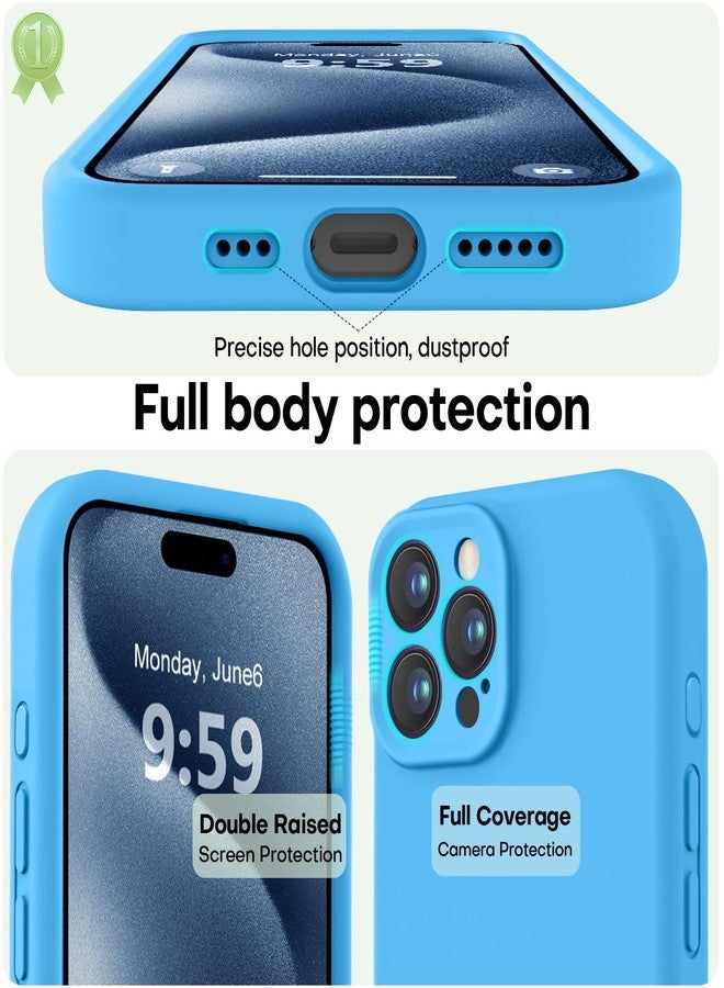 LOVE 3000 Designed for iPhone 15 Pro Max Case, Premium Silicone with [Soft Anti-Scratch Microfiber Lining] Shockproof Protective Phone Case for Men Women Girls 6.7", Blue - Image 3