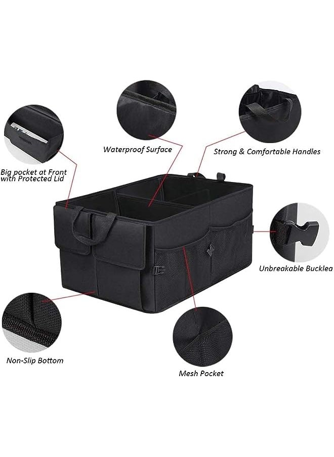 PROMASS Trunk Cargo Organizer Heavy Duty Folding Caddy Storage Collapse Bag Bin for Auto Car Truck  - Image 3