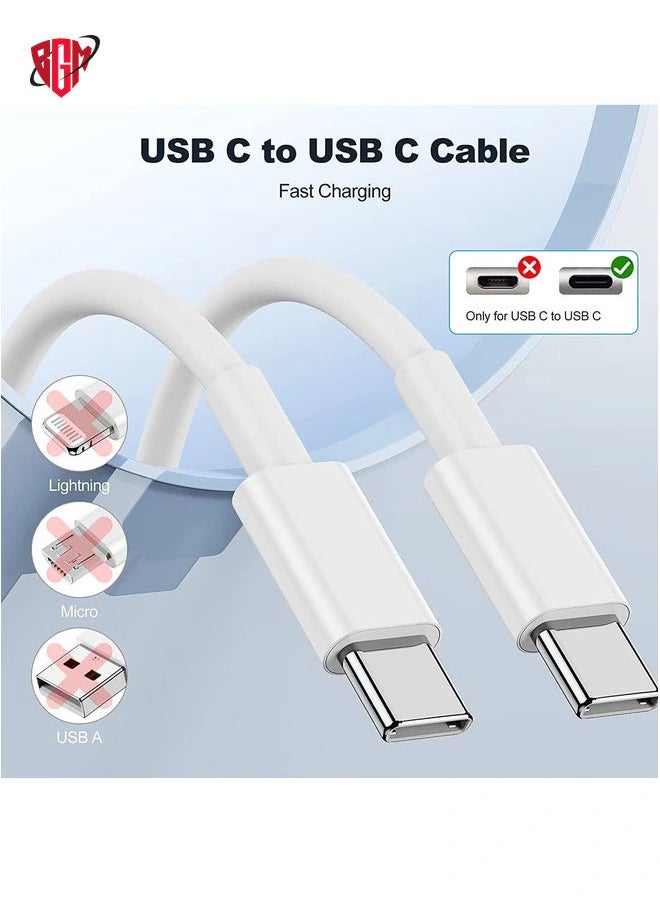 2-Pack iPhone 16 Charger â€“ Fast USB-C to Lightning Charging Cable & Plug, Dual C Fast Charge for iPhone 16/15/14/13/12/11 Pro/Pro Max/XS Max/XR/SE/8 Plus, iPad Pro Air Mini, 1M Long