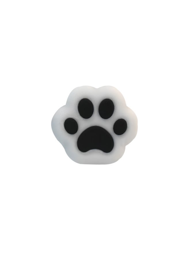 AMOGMO Special-shaped Cat Claw Rocker Cap For Switch Handle Silicone Non-slip Game Rocker Protection Cap-Product Color:Black Cat Claws On White Background (1000 Per Pack)  - Image 1