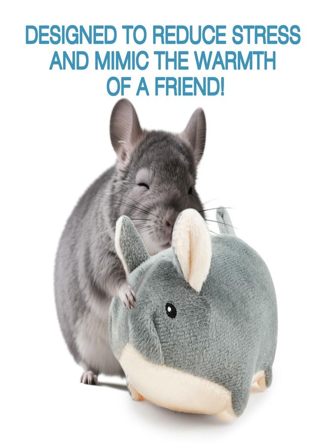 howaukf Chinchilla Companion Toy, 7 Inch Soft Cuddler for Small Animals, Stress Reducer for Chinchillas, Hamsters, Ferrets, Hedgehogs, Sugar Gliders, Guinea Pigs （Gray ） - Image 2