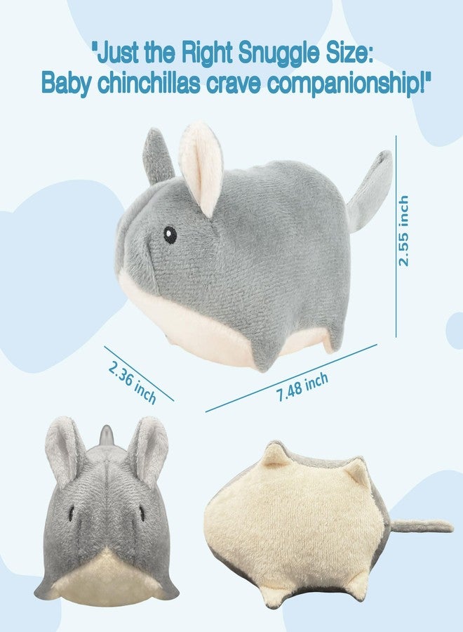 howaukf Chinchilla Companion Toy, 7 Inch Soft Cuddler for Small Animals, Stress Reducer for Chinchillas, Hamsters, Ferrets, Hedgehogs, Sugar Gliders, Guinea Pigs （Gray ） - Image 4