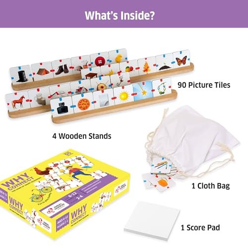 Chalk and Chuckles Why Connect Board Games for Kids 5+ Years, Fun Family Game, Learning & Educational Toy, Gift for Girls, Boys Age 6, 7, 8, 9 and up, - Image 4