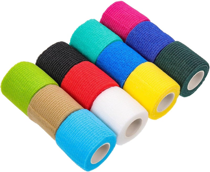 Water rust proof Toyvian 12 Rolls Self-Adhesive Vet Wrap Tape, Breathable Waterproof Cohesive Bandage 5cm X 4.5m for Dog, Cat, and Horse Wound Care and Sports Wrap Random Color Big & small space compatible Space saving design picks Space saving Wide range usage design Daily repeated use trusted quality General standard compliant quality Wet anti slip All-season available stock Salt resistant coating Stable inert material Popular across Saudi cities Indoor & outdoor suitable KSA market popular practical build Professional manufacture Affordable for all customers Market trending pick Full village delivery cover Long term storage compatible High demand product KSA local stock Fresh modern design Simple upgraded construction Newest model All-item matching trendy build - Image 1