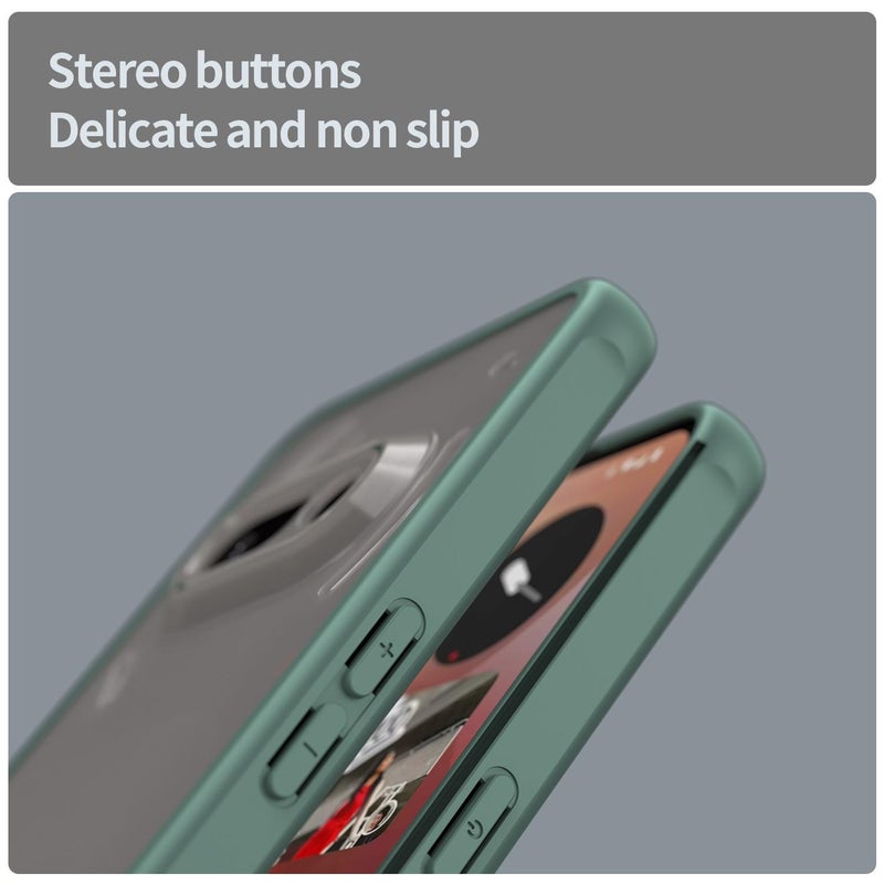 HuHa Case Cover For Nothing Phone 3a Fan Dun Series TPU Hybrid PC Frosted Phone Case(Green) - Image 5