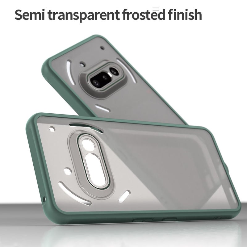 HuHa Case Cover For Nothing Phone 3a Fan Dun Series TPU Hybrid PC Frosted Phone Case(Green) - Image 4