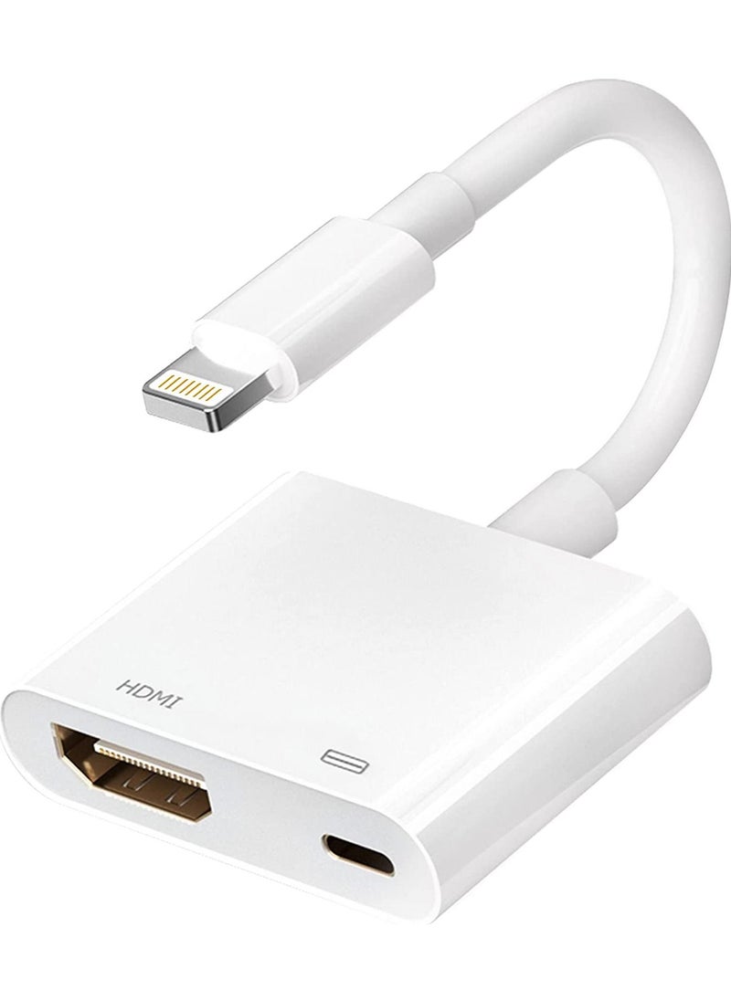 Generic - MFi Certified] Lightning to HDMI, Lightning to 1080P Audio Digital AV Adapter, 4K Video HDMI Sync Screen Connector with Charging Port for iPhone 11/XS/XR/X/8 7, iPad on HD TV/Monitor/Projector - Image 1