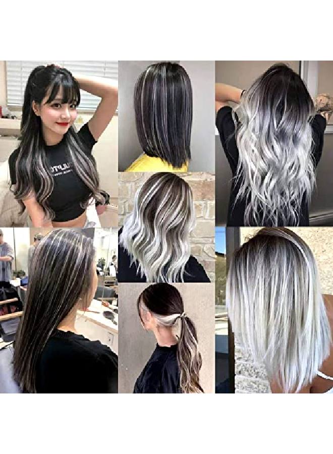 RINBOOOL White Hair Extensions Clip In 22 Inch 10 Pcs Long Straight Colored For Kids Girls Women Highlights Party Synthetic - Image 5