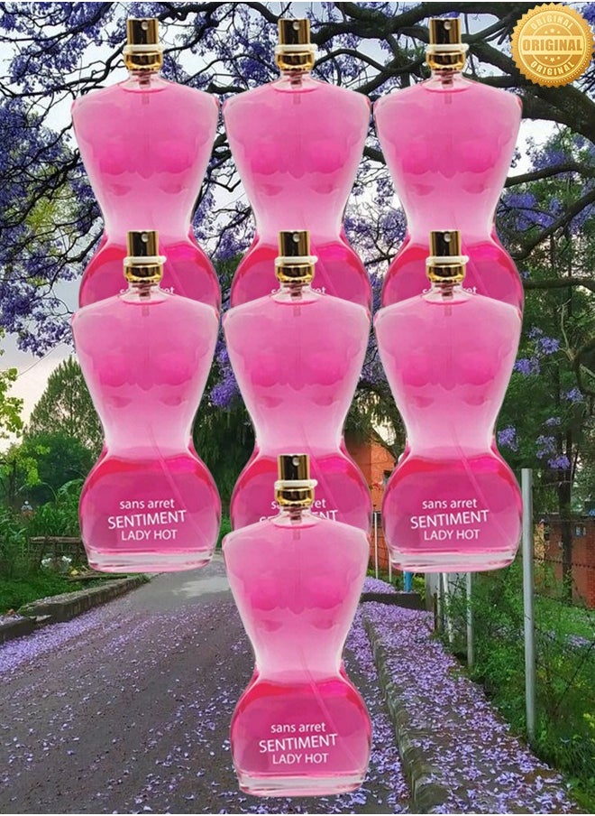 LADY BELLA 7 Pieces Sans Arret Sentiment Lady Hot Perfume EDP 100ml  - Image 1