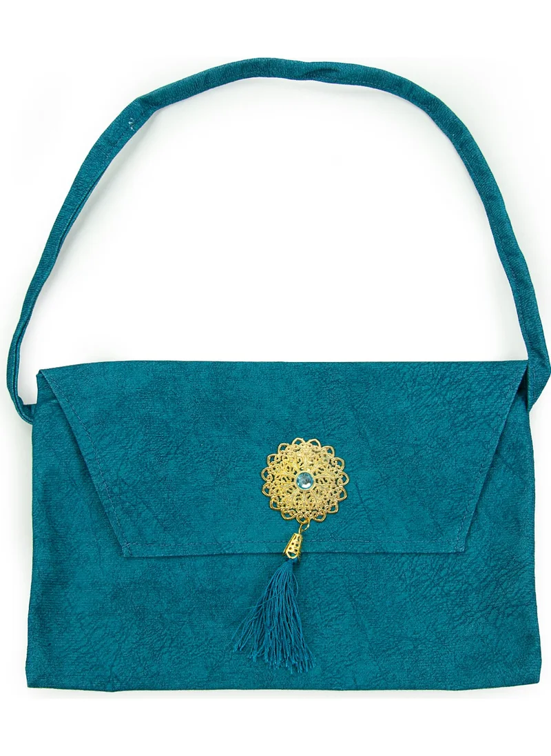 İhvan Ihvan Nubuck Medium Size Quran Carrying Bag Blue