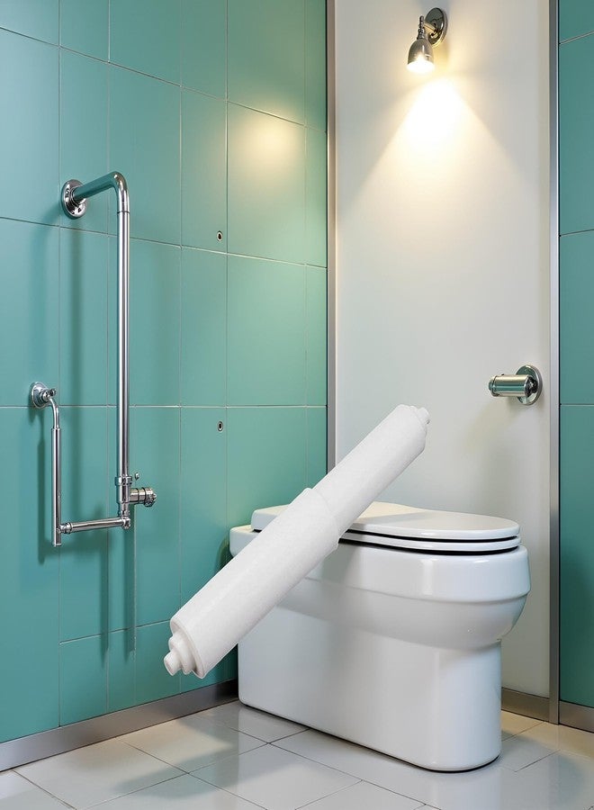 SquarezhenBo White Toilet Paper Holder Roller, Adjustable Tissue Box Roll Core Replacement Bathroom Plastic Toilet Paper Roll Rods Spring Paper Holder Cores Roller, White Bathroom Hardware - Image 3