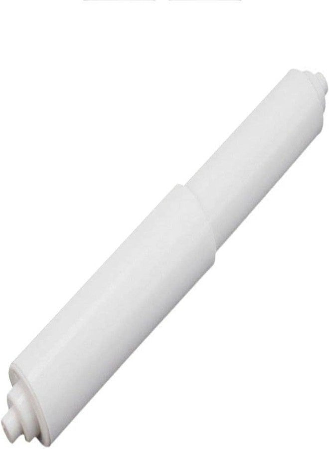 SquarezhenBo White Toilet Paper Holder Roller, Adjustable Tissue Box Roll Core Replacement Bathroom Plastic Toilet Paper Roll Rods Spring Paper Holder Cores Roller, White Bathroom Hardware - Image 1