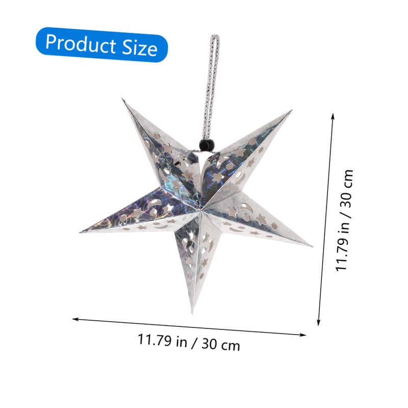 5pcs Star Lampshade Paper Light Garland For Ceiling Wedding Party Decor - Image 3