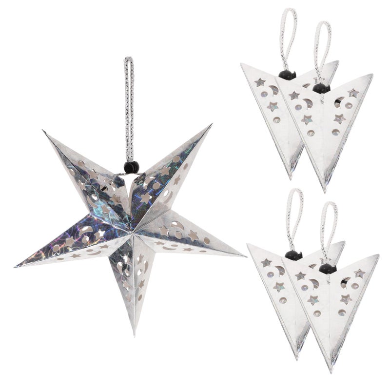 5pcs Star Lampshade Paper Light Garland For Ceiling Wedding Party Decor - Image 2