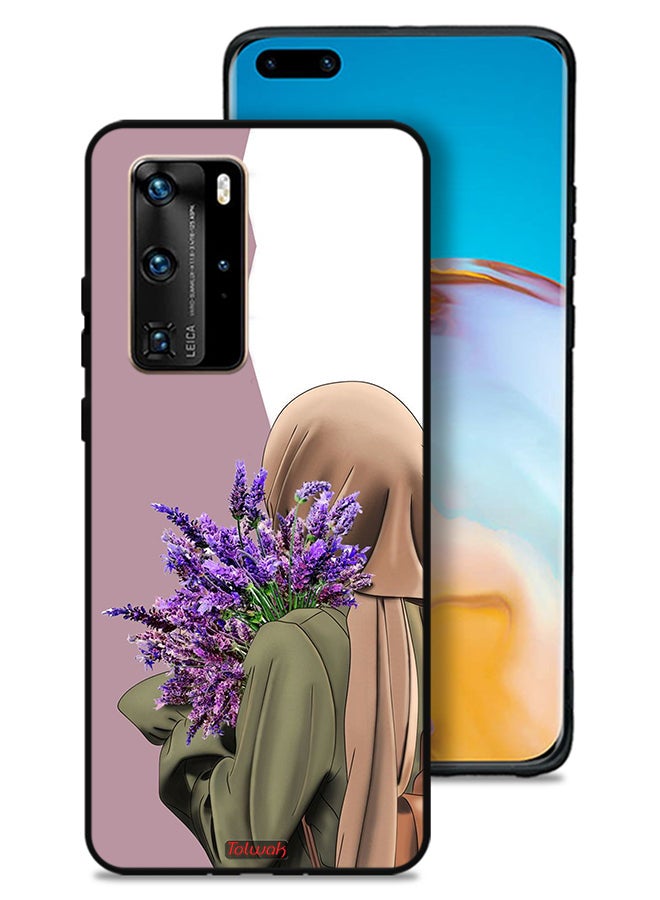 Tolwak غطاء حماية لهاتف هواوي P40 برو 5G مزين بالزهور - Image 1