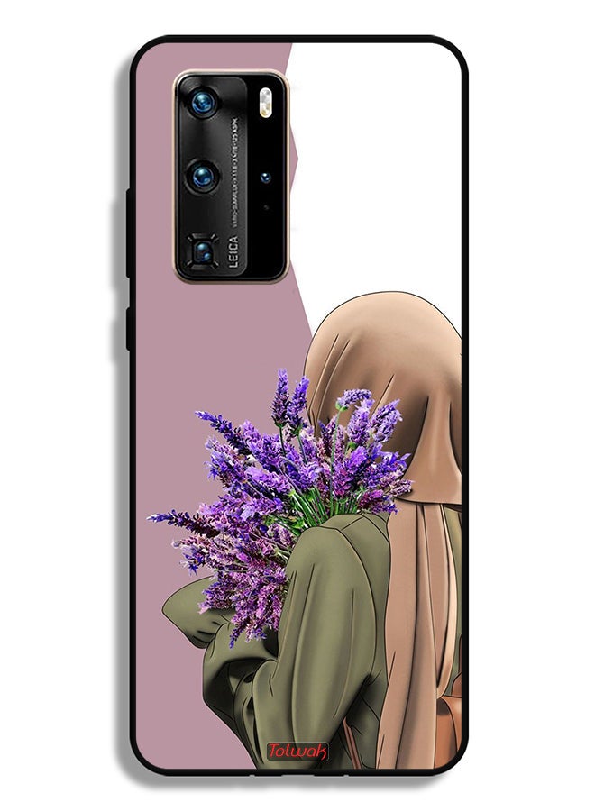 Tolwak غطاء حماية لهاتف هواوي P40 برو 5G مزين بالزهور - Image 2