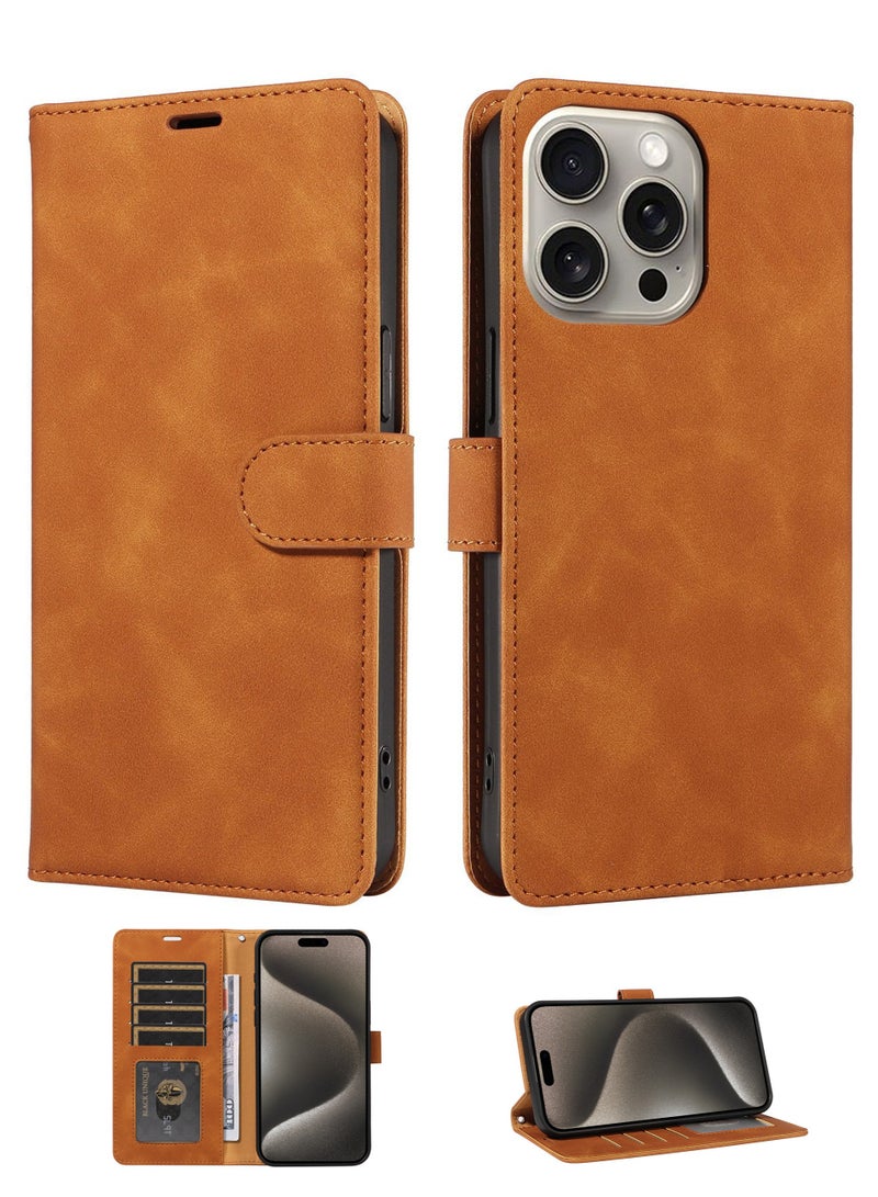 حافظة جلدية فاخرة لأيفون 16 برو ماكس مع توافق مع ميغ سيف، حماية متينة، وتصميم نحيف - مثالية للاستخدام اليومي - Image 1