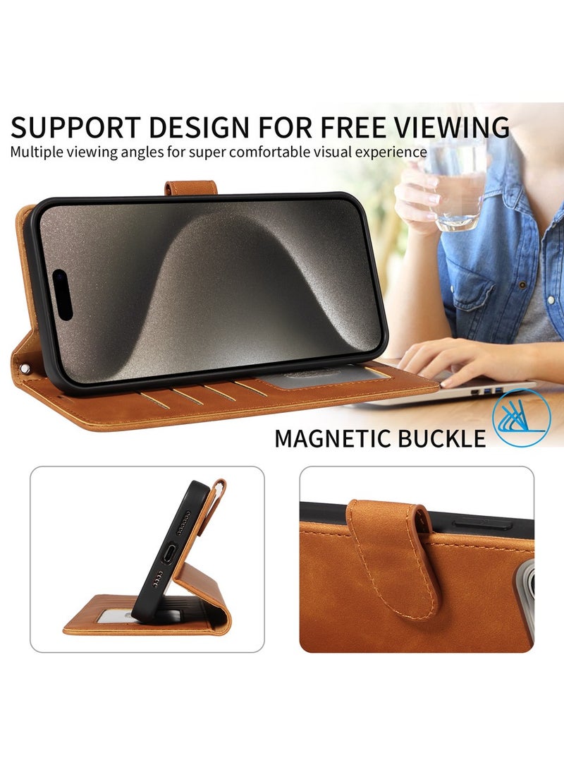 حافظة جلدية فاخرة لأيفون 16 برو ماكس مع توافق مع ميغ سيف، حماية متينة، وتصميم نحيف - مثالية للاستخدام اليومي - Image 4