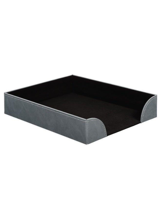 FIS Executive Desk Set, German Bonded Leather Materials, Set of 6 Pieces, Grey Color, Pack in Gift Box-FSDSEXBL181GY - Image 3