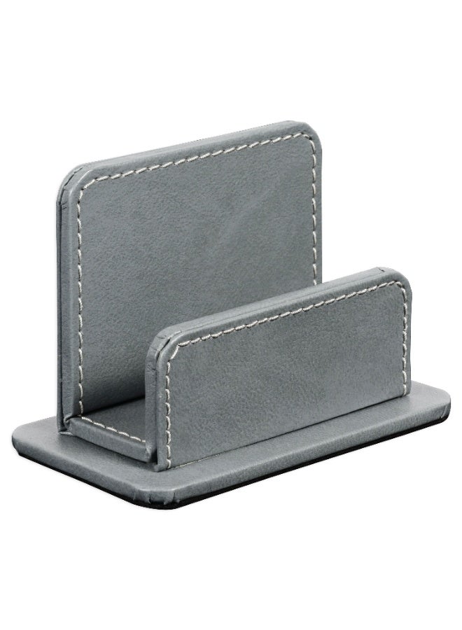 FIS Executive Desk Set, German Bonded Leather Materials, Set of 6 Pieces, Grey Color, Pack in Gift Box-FSDSEXBL181GY - Image 4