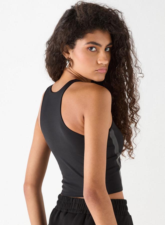 كابا بلوزة دون أكمام بقوالب ملونة من كابا - Image 3