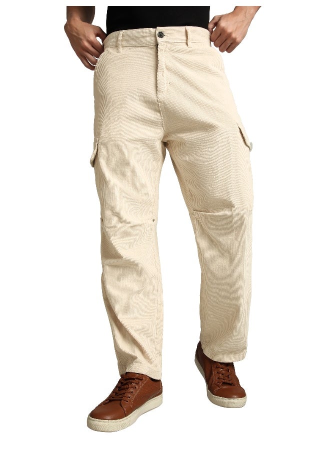 Beyoung Cream Oversize Corduroy Cargo Pants  - Image 3