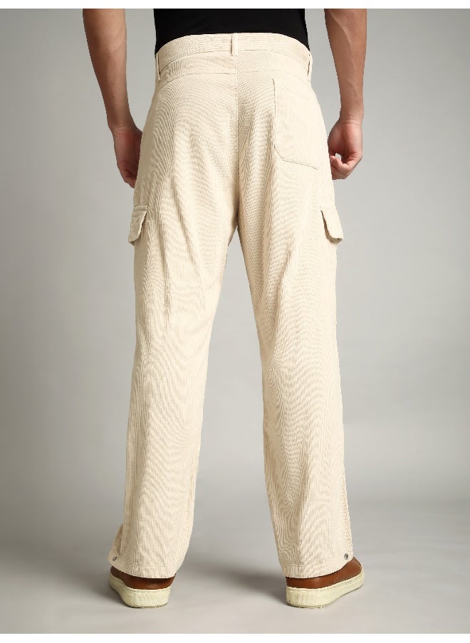 Beyoung Cream Oversize Corduroy Cargo Pants  - Image 1