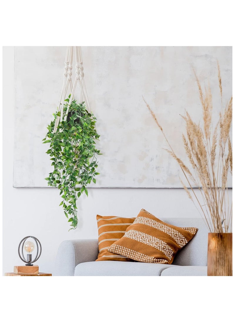 YelaJoy Artificial Hanging Plants, 2pcs Fake Hanging Plant UV Resistant Plastic Plants, Fake Ivy Vine for Wall House Room Patio Indoor Outdoor Decor  - Image 5