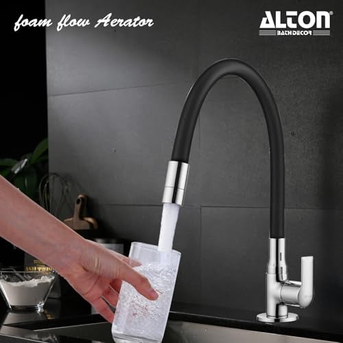 ALTON XNO5055-DF, Swan Neck with Flexible Swivel Spout | Kitchen Sink Tap | Kitchen Faucet | Tap for Kitchen Sink | Taps | Wash Basin Tap | Pillar Tap - Image 4