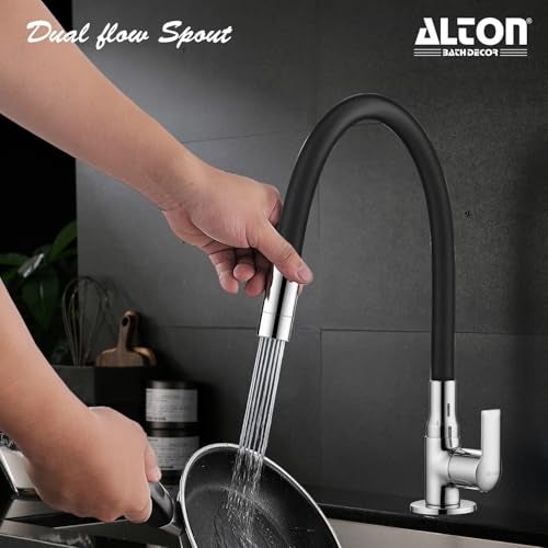 ALTON XNO5055-DF, Swan Neck with Flexible Swivel Spout | Kitchen Sink Tap | Kitchen Faucet | Tap for Kitchen Sink | Taps | Wash Basin Tap | Pillar Tap - Image 3