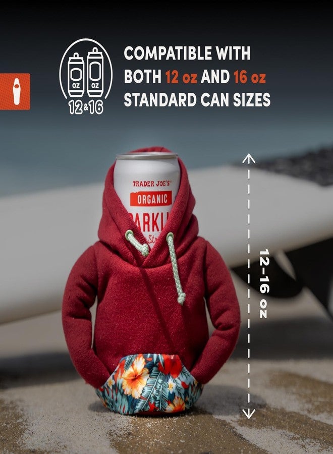 Puffin - The Hoodie Sweatshirt - Insulated 12 oz Can Cooler I Beer Bottle & Soda Can Insulator, Keep Drinks and Beverages Cold - Honey Brown/Island Time - Image 5