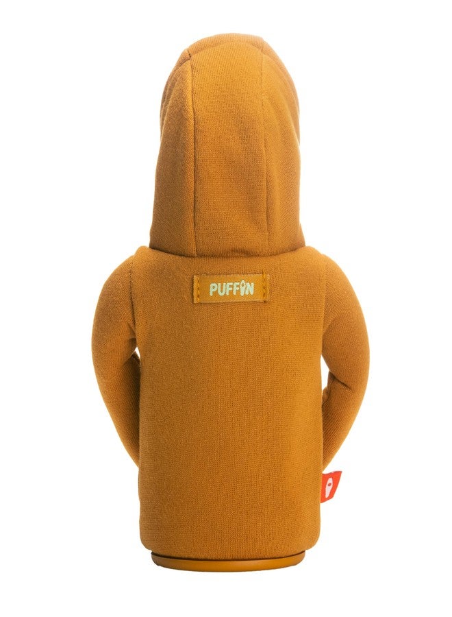 Puffin - The Hoodie Sweatshirt - Insulated 12 oz Can Cooler I Beer Bottle & Soda Can Insulator, Keep Drinks and Beverages Cold - Honey Brown/Island Time - Image 3