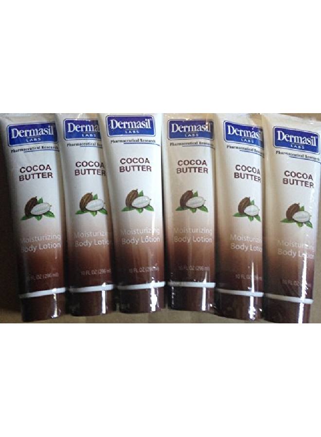 Dermasil COCOA BUTTER moisturizing Body Lotion 10 fl oz (pack of 6) - Image 1