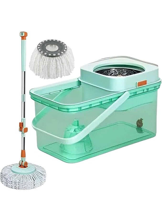 Transparent rotating acrylic mop bucket – Highly efficient wringing and cleaning system with 2 replacement parts and 360-degree head. - Image 5