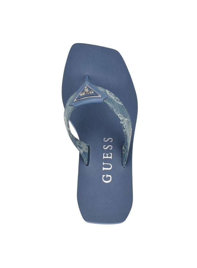 GUESS صندل ديمي للنساء من غيس، أزرق دنيم 400، 42 EU - Image 2