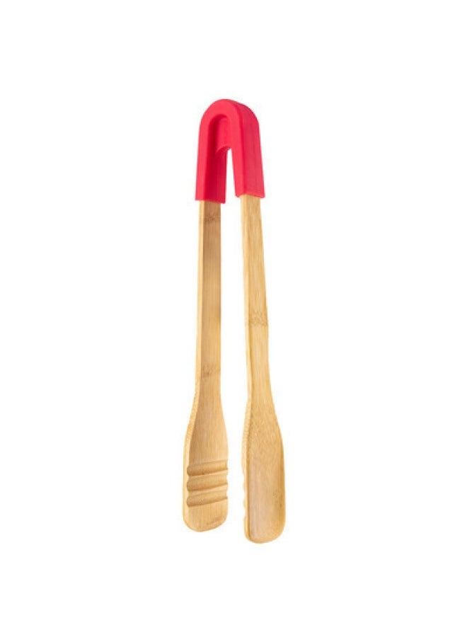 Hand-made Phoebe Special Wooden Baking Bread Clip Salad Fruit Clip Cake Snack Clip Solid Wood Steak Clip-Color:Bamboo Square Red  - Image 1