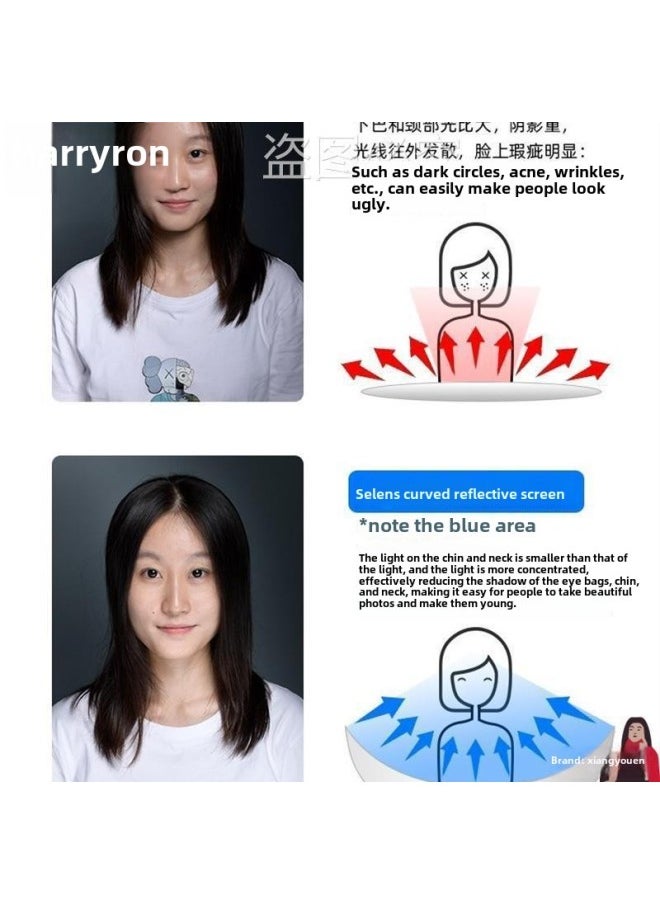 Generic Photo Portrait Photography U-shaped Background Plate Arc Reflective Screen Soft Light Curved Light Plate Live Supplement Certificate Reflector-Body Color:Extra Large - 105x260cm+ 2.6m Light Stand  - Image 3