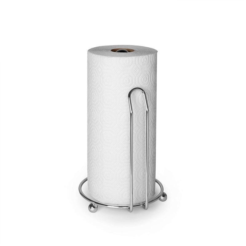 Spectrum Diversified Pantry Works Deluxe Paper Towel Holder, Roll Dispenser Stand for Kitchen Countertop & Dining Room Table, Chrome - Image 1